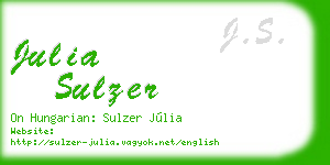 julia sulzer business card